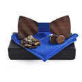 Wooden Bow Tie Set for Men Classic Bow Tie Kerchief and Cufflink Design Set High-end and Elegant Bow Tie Set