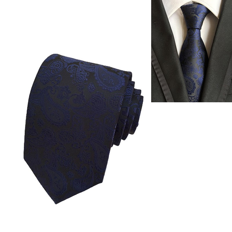 Mens Tie Jacquard Woven Silk Neckties Tie